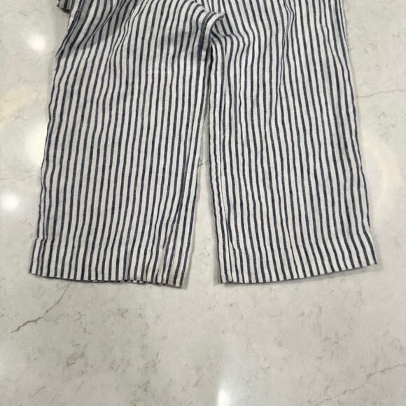 Chico’s Blue & White Striped 100% Linen Coastal Pants Chico's Size 0 Beach - Picture 9 of 16